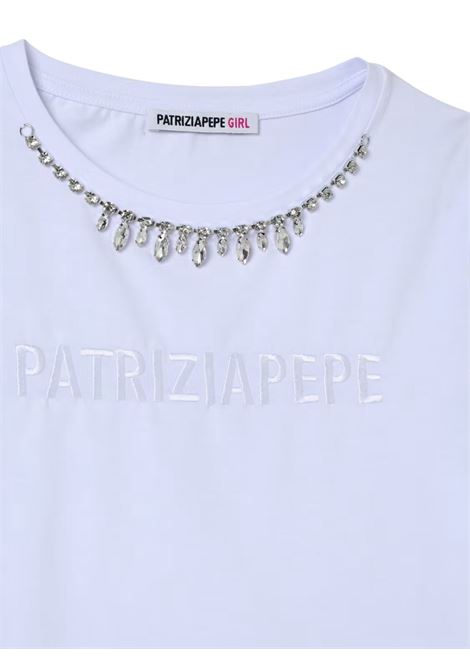 White cotton T-shirt for girls Patrizia Pepe | 7M0911/MABIANCO